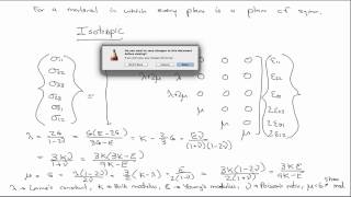 Isotropic elastic constitutive model [upl. by Teddy]