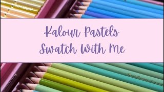 Swatch with me  Kalour Macaron Pastel Colored Pencils [upl. by Jaala]