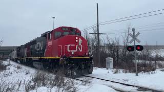 CN Train 589 at Greenbelt Pathway Ottawa ON Jan 31 2024 [upl. by Notnil]