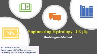 Muskingum Method Engineering Hydrology CE 363  UAP [upl. by Elime]