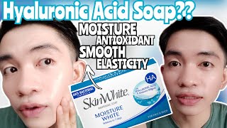 SKIN WHITE quotHA HYALURONIC ACIDquot WHITENING SOAP MOISTURE AND SMOOTH ON SKIN PAMPAPUTI NG BALAT [upl. by Swayder]