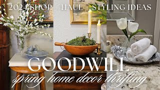 GOODWILL SPRING HOME DÉCOR THRIFT WITH ME 2024  Shop with Me  Thrift Haul  Decorating Ideas [upl. by Anilatsyrc]