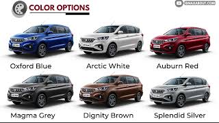 New Maruti Suzuki Ertiga  Specifications amp Price  Colours [upl. by Eneleuqcaj973]