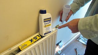 How to add Fernox Central Heating Protector Inhibitor F1 via a radiator fernox [upl. by Sankaran]