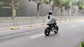 Electric bicycle V20 riding video riding in various scenes with its fat tires and gear shifters [upl. by Vanhomrigh]