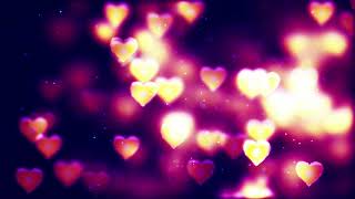 Twohour relaxing screensaver with Valentines day abstract background flying hearts [upl. by Ynalem]