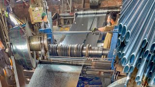 Incredible Stainless Steel Pipe Manufacturing Process  Inside Look at Mass Production in Factory [upl. by Peterman]