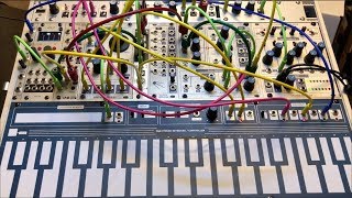 West Coast Modular  Sputnik Touch Keyboard Oscillator 4Tap Delay Make Noise LxD WMD ToolBox [upl. by Hoxsie]