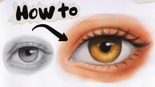 How to DRAW an EYE for Beginners  Easy Drawing Tutorial art digitalart [upl. by Rock]