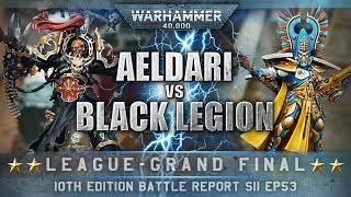 GRAND FINAL Aeldari vs Black Legion Chaos Space Marines Warhammer 40K Battle Report 10th Edition [upl. by Myron]