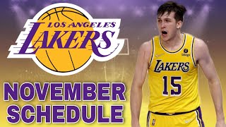 los Angeles Lakers games schedule this November  202324 NBA season [upl. by Eellek]