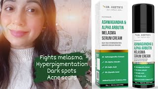 Dr Sheths Ashwagandha And Alpha Arbutin Melasma Serum Cream Serum for melasma dark spots [upl. by Kattie149]