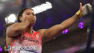 Canadas Rogers USs Echikunwoke top medal podium in women’s hammer  Paris Olympics  NBC Sports [upl. by Nikolaos]