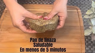 Pan de linaza sin harinas ￼ refinadas sin azúcar y sin horno saludable en menos de 5 minutos🤔 [upl. by Aikehs]