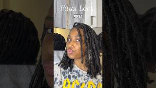 Natural Faux Locs tutorial locs locstyles naturalhairstyles protectivestyles shorts [upl. by Singer]