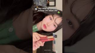 red velvet lip combo like kpop idols 🍓 kbeauty kpop koreanmakeup makeup douyin shorts korean [upl. by Asenad]