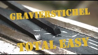 Gravierwerkzeug  Stichel selbst herstellen  Engraving Chisel [upl. by Reace]