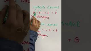 Homolytic and Heterolytic fissions  shortsNeet [upl. by Winikka]