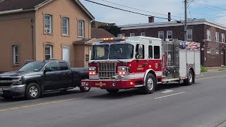 ilion engine 118 responding to a MVA 61624 firetruck fire firefighter [upl. by Crescin]