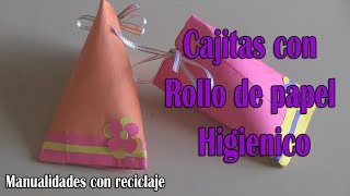 Cajita de Regalo con Rollo de Papel Higienicomanualidadesreciclaje [upl. by Htehpaj260]