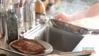 PanSeared Steak with Onion and Worcestershire  Everyday Food with Sarah Carey [upl. by Zoie]