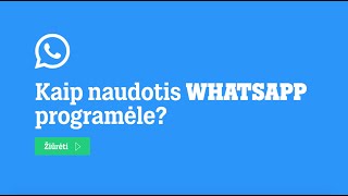 Kaip naudotis WHATSAPP programėle [upl. by Neelloc203]