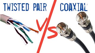 Twisted pair cable vs coaxial cabledifference between twisted pair cable and coaxial cable [upl. by Ahseiyn]