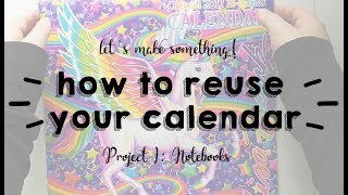 Reusing an Old Calendar  Making Notebooks [upl. by Nylear]