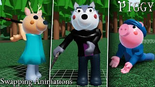 ROBLOX PIGGY WILLOWS FLOSSING AND SWAPPING CHARACTER ANIMATIONS [upl. by Elagiba]