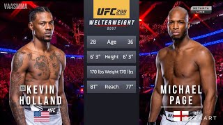 KEVIN HOLLAND VS MICHAEL PAGE FULL FIGHT UFC 299 [upl. by Nidnerb]