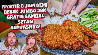 NYETIR 8 JAM DEMI NASI BEBEK SETAN TERENAK SE PULAU JAWA 28RIBU UDAH KENYANG MAMPUS JFD EPS 1 [upl. by Eugilegna]