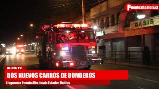 Nuevos carros de bomberos llegaron a Puente Alto  Al Día tv [upl. by Aonian947]