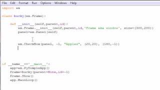 wxPython Programming Tutorial  12  Check Boxes [upl. by Ferro]