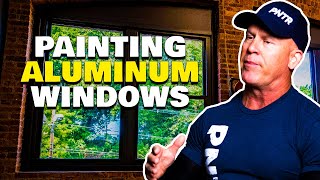 Painting Aluminum Windows amp Doors Spraying Metal Windows HOW TO PAINT METAL [upl. by Eanrahs]