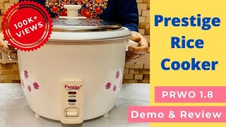 Prestige Delight Rice Cooker  PRWO 18  Demo amp Review in Hindi [upl. by Schindler902]