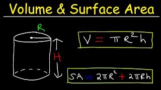 Volume of a Cylinder and Surface Area of a Cylinder [upl. by Meehsar]