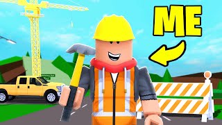 I Became A CONSTRUCTION Worker In Brookhaven Brookhaven RP [upl. by Cade]