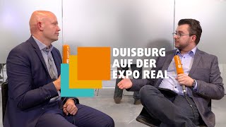 DUISBURG AUF DER EXPO REAL 2023  INTERVIEW MIT JENS SPERKE  FLÄCHENENTWICKLUNG GEBAG [upl. by Aihsatsan762]