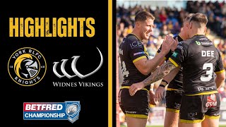 HIGHLIGHTS  York Knights 2710 Widnes Vikings  Betfred Championship PlayOff Eliminator [upl. by Clotilda]