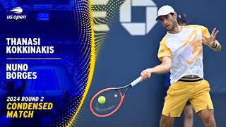 Thanasi Kokkinakis vs Nuno Borges Condensed Match  2024 US Open Round 2 [upl. by Ettelocin]