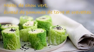 Recette maki chou vert [upl. by Acirrej]