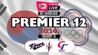 LIVE 2024 Premier 12 South Korea vs Chinese Taipei Vertical [upl. by Haily]