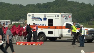 TriCities Airport holds triennial emergency drill [upl. by Ashbaugh]