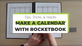 Make a Calendar with Your Rocketbook  Rocketbook Tips amp Tricks [upl. by Aerdnas]