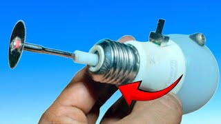 How To Make a Mini Drill From Used Bulbs [upl. by Shanie]