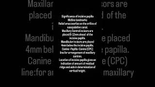 6 significance of incisive papillaProsthoComplete Denture🦷😊 [upl. by Chobot]