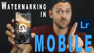 How to WATERMARK Photos in Lightroom Mobile [upl. by Akiam579]