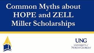 HOPE and Zell Miller Scholarship Myths [upl. by Kayle]