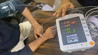 How to use Vital sign monitor at home Contec CMS 5100 3 para monitor SPO2 NIBP Temp and PR [upl. by Osswald765]