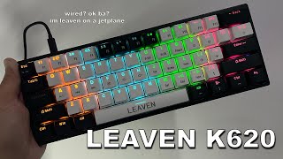 LEAVEN K620  TOP MECHANICAL KEYBOARD  BUDGET WIRED 60 LAYOUT  UNBOXING [upl. by Neerom]